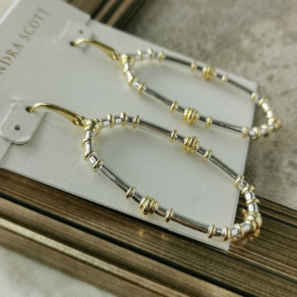 Kendra Scott Essie Mixed Metal Open Frame Earrings - Picture 2 of 3